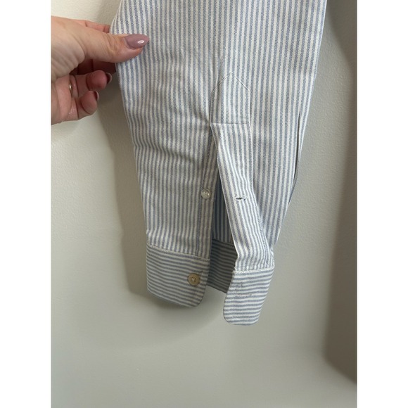 Ralph Lauren Yarmouth Oxford Striped Button Down Shirt Mens 16.5 36 Flesh Pony - Picture 5 of 7